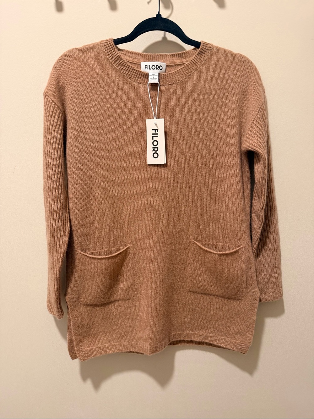 FILORO cashmere sweater camel size S